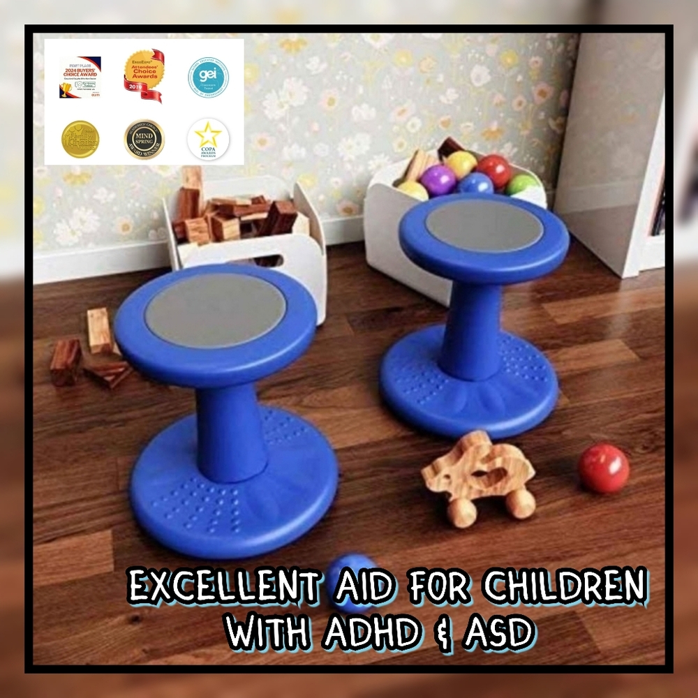 BEST ADHD/Autism AID Kids Kore Wobb1le Chair - Blue